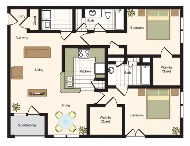 C | 2x2 | 1331 sq ft