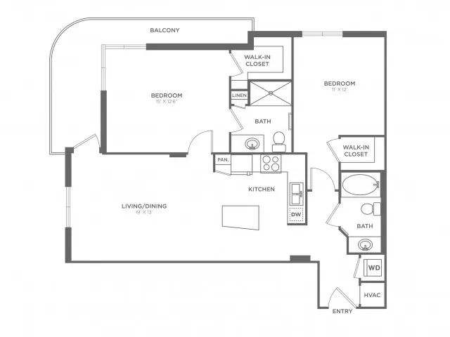 Modell | 2 bed 2 bath | from 1102 square feet