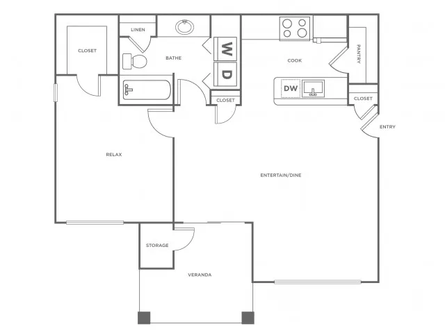 A1 | 1 bed 1 bath | from 780 square feet