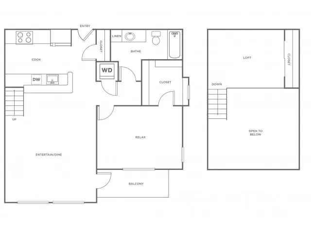 A1L | 1 bed 1 bath | from 937 square feet