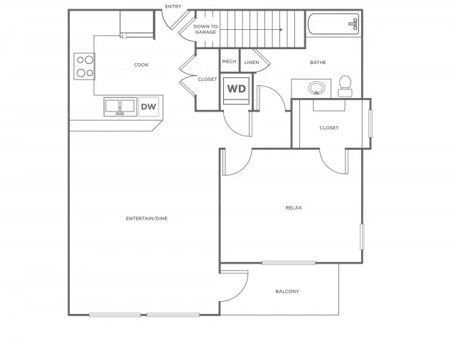 A2R | 1 bed 1 bath | from 797 square feet