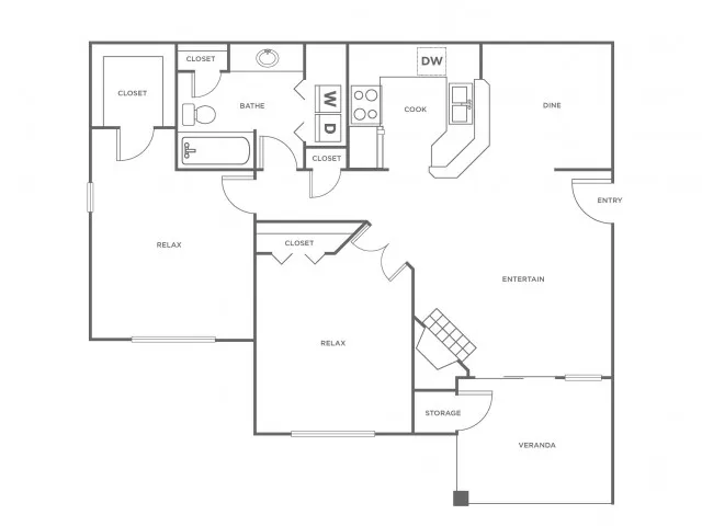B1 | 2 bed 1 bath | from 966 square feet