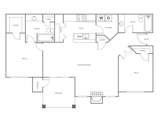 B2 | 2 bed 2 bath | from 1158 square feet