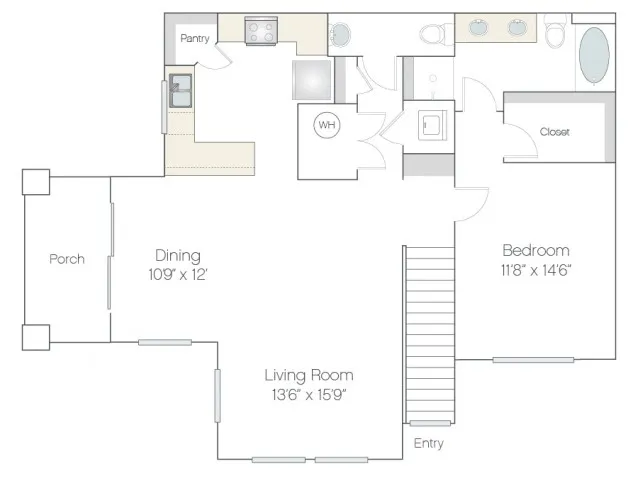 AT2.R | 1 bed 2 bath | from 987 square feet
