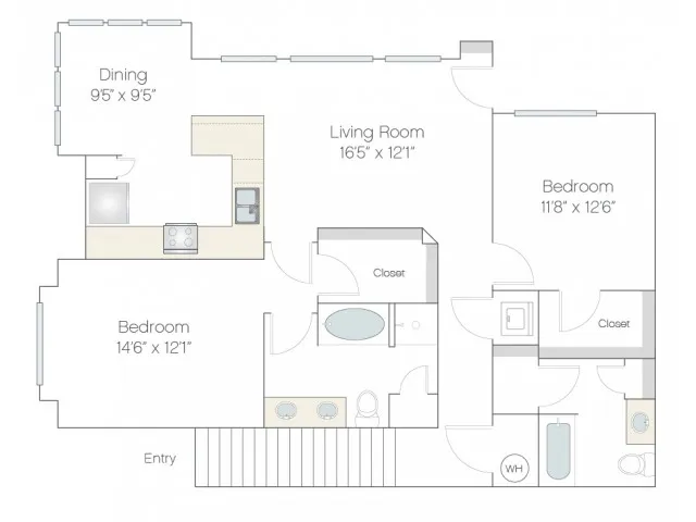 BT1 | 2 bed 2 bath | from 1252 square feet