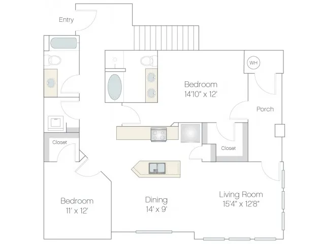 B3 | 2 bed 2 bath | from 1277 square feet