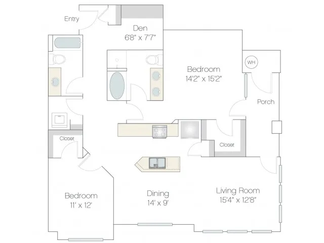 B4.GR | 2 bed 2 bath | from 1326 square feet