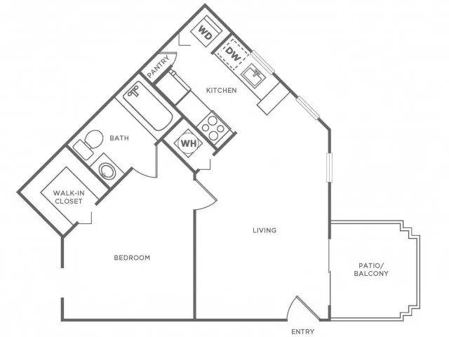 Azalea | 1 bed 1 bath | 590 SF