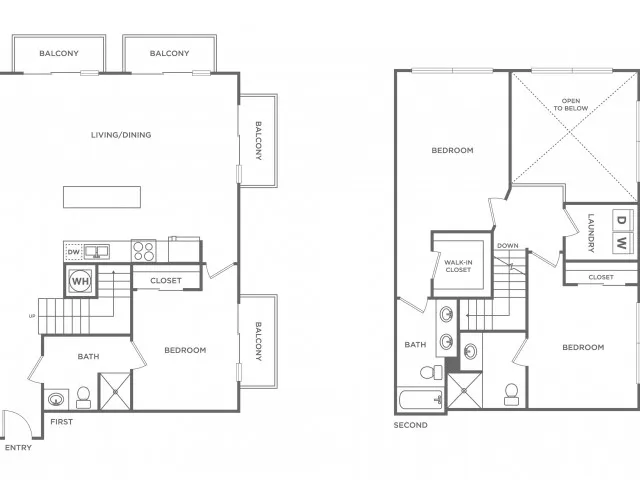 Three Bedroom Three Bath (1657 SF)