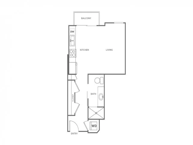 Studio (500 SF)