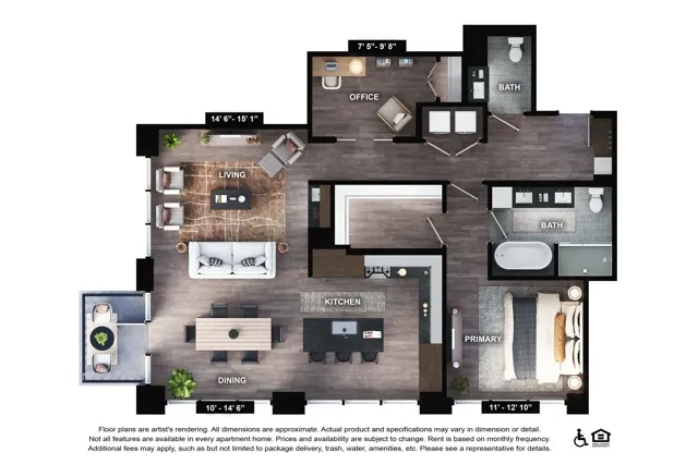 PH-A2 | 1x1.5 | 1288 sf