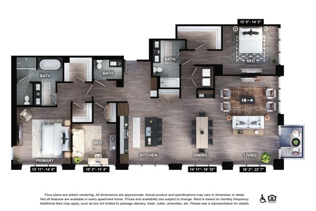 PH-C3 | 3x2.5 | 2192 sf