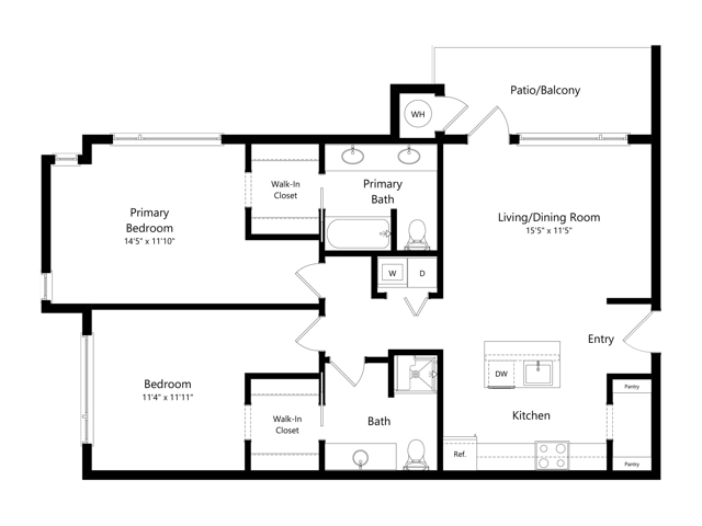 Rivers Edge | 2x2 | 1105 sq ft