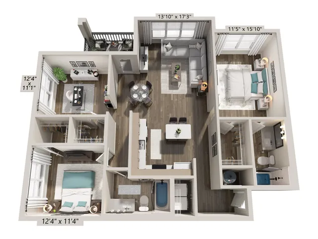 B4N | 2x2 | 1242 sf