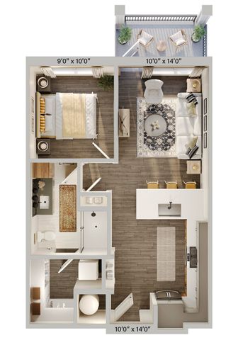 A1l | 1x1 | 633 sf