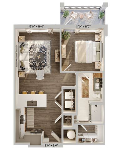 A3.2 | 1x1 | 743 sf