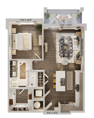 A5 | 1x1 | 780 sf