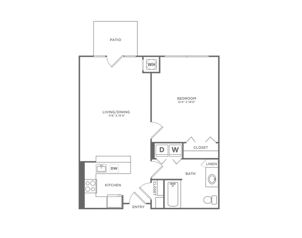 Avana Cliffside | A1A R | 1x1 | 690 sf
