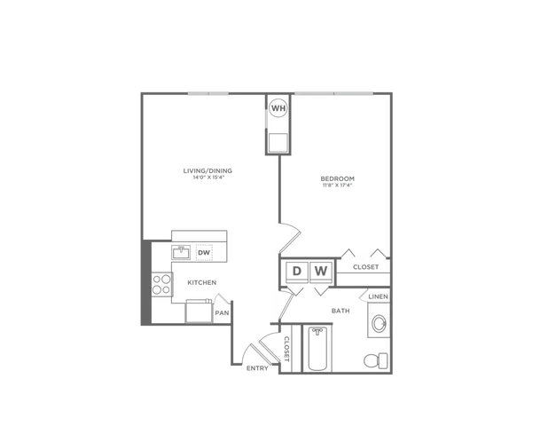 Avana Cliffside | A1BG | 1x1 | 747 sf
