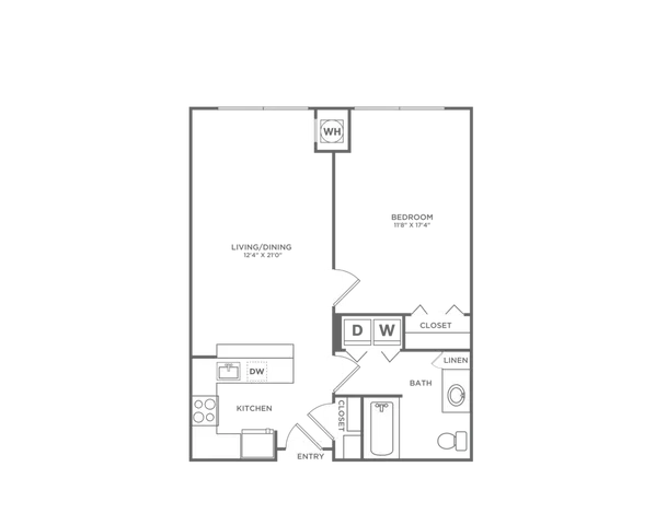 Avana Cliffside | A1CR | 1x1 | 740 sf