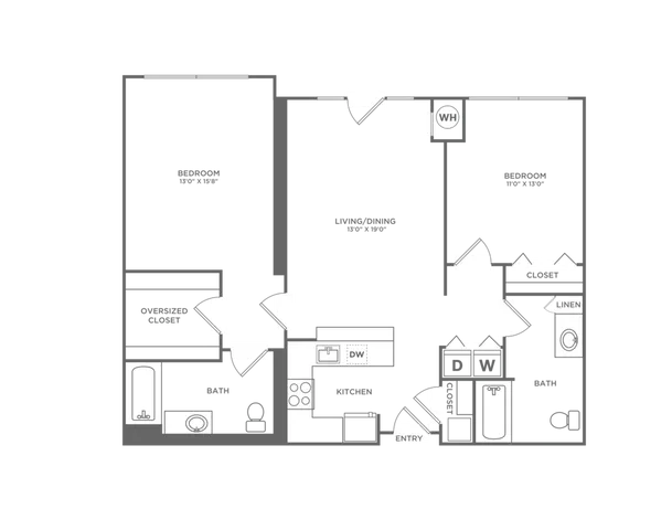 B2D | 2x2 | 1083 sf