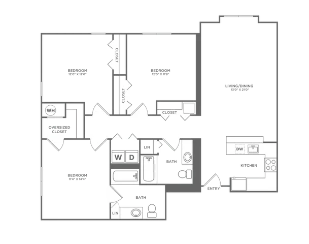 C2A | 3x2 | 1265 sf