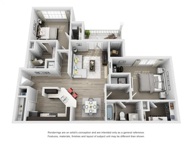 Dogwood | 2 bed 2 bath | from 1243 square feet