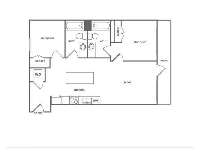 F1.1 | 2 bed 2 bath | from 871 square feet