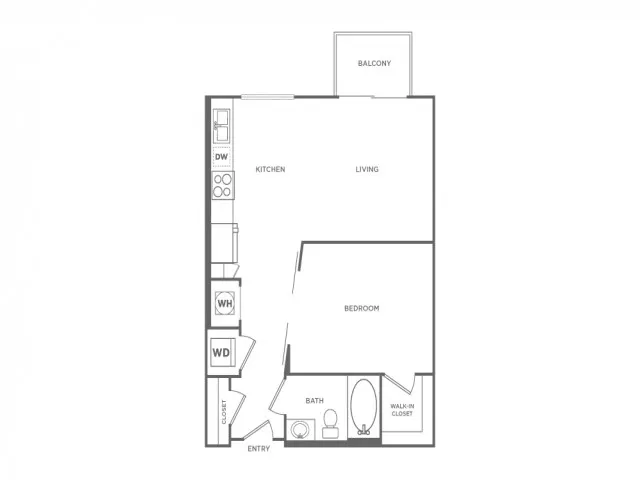 Studio (640 SF)