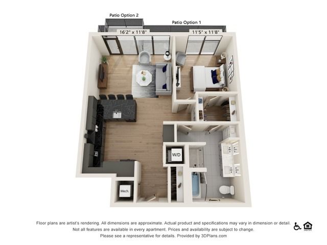 1x1 Floor Plan