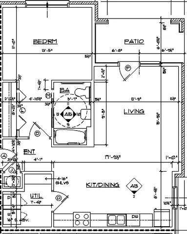 1 Bedroom 1 Bath Handicap