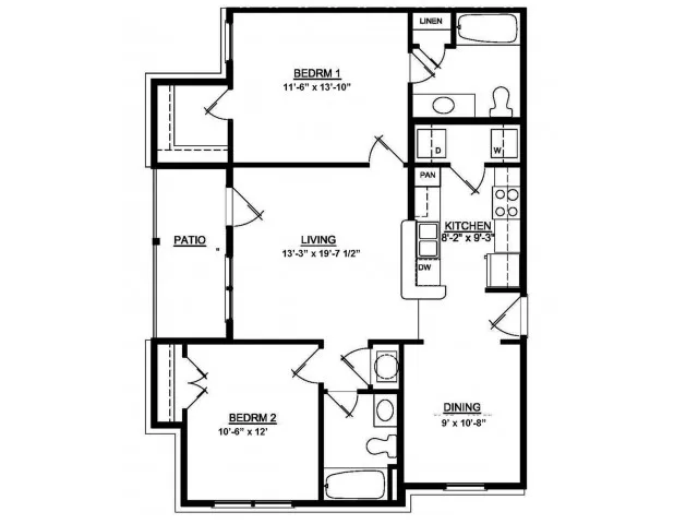 2 BDR 2 Bath 60 Summit