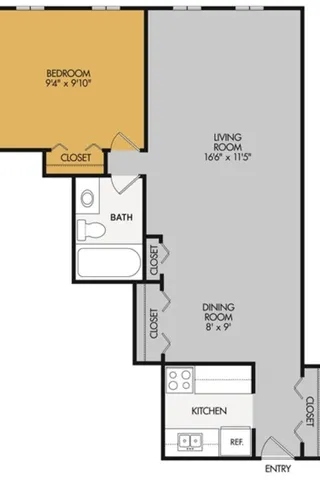 1 bed 1 bath