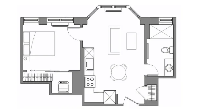 Sm One Bedroom Bay Window