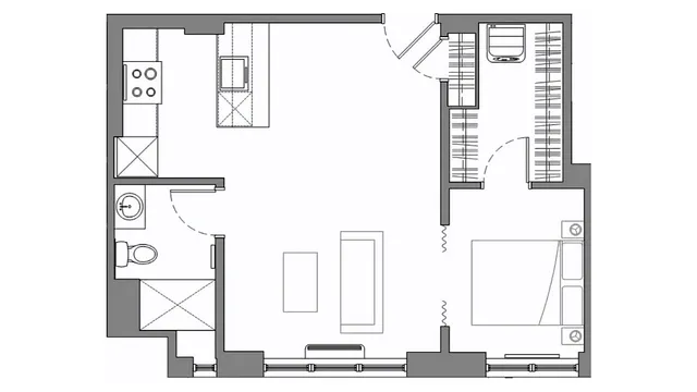 Sm One Bedroom with Island