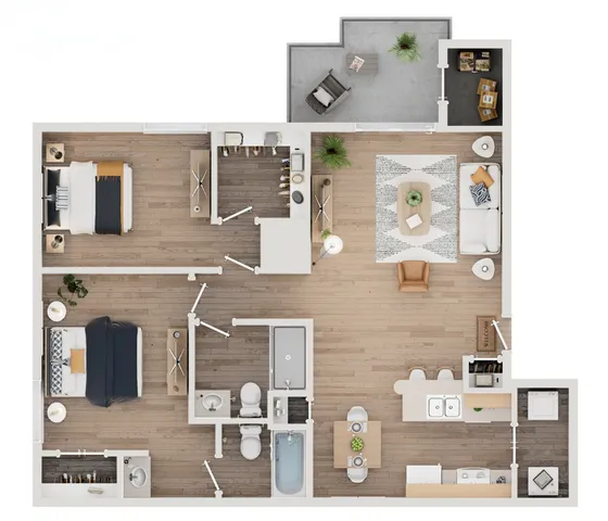 2 Bed/2 Bath