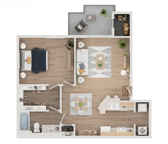 1 Bed/1 Bath