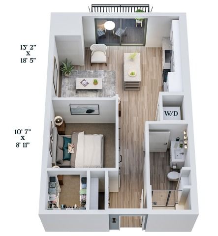 B2 | 1x1 | 596 sq ft