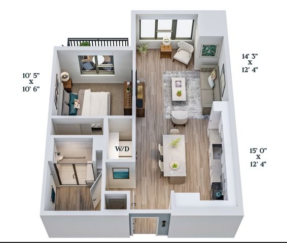 B4 | 1x1 | 665 sq ft