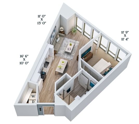 B6 | 1x1 | 682 sq ft