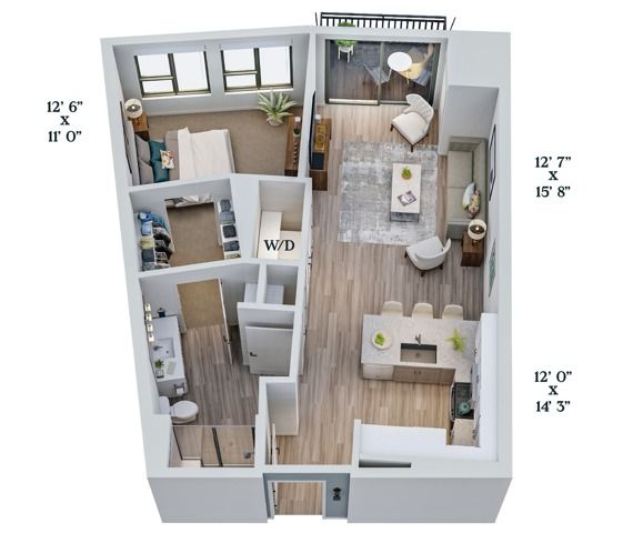 B10 | 1x1 | 752 sq ft