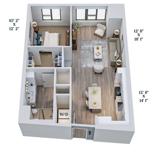 B12 | 1x1 | 789 sq ft