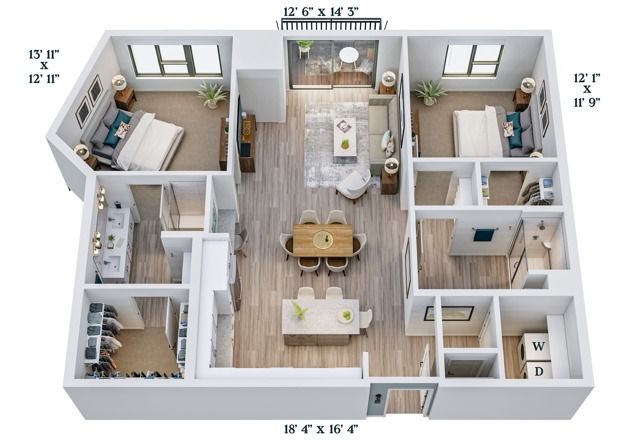 C15 | 2x2 | 1228 sq ft