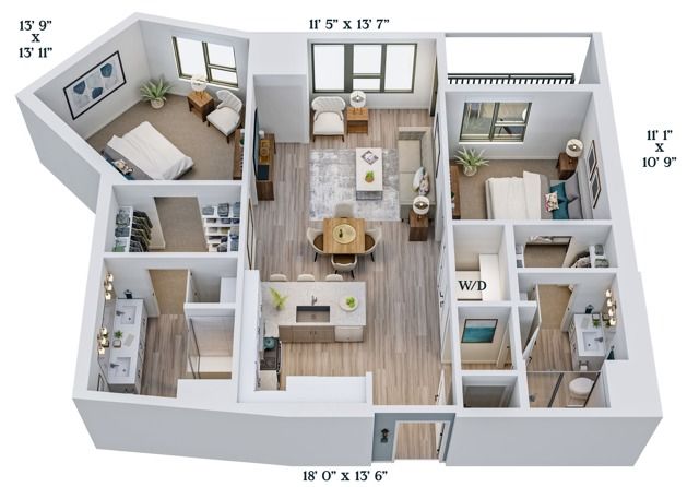 C12 | 2x2 | 1081 sq ft