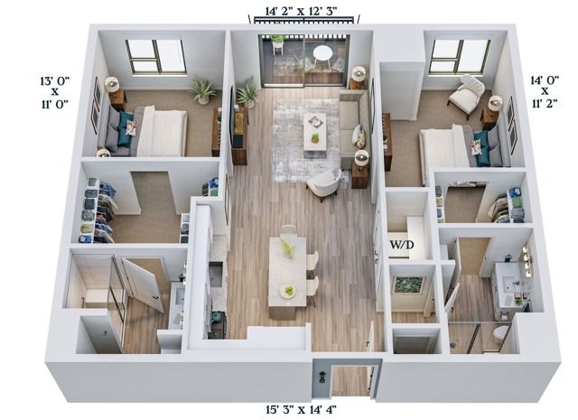 C10 | 2x2 | 1102 sq ft