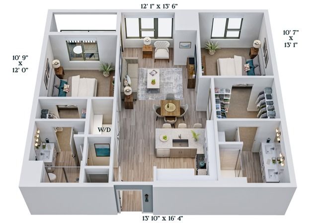 C5 | 2x2 | 1051 sq ft