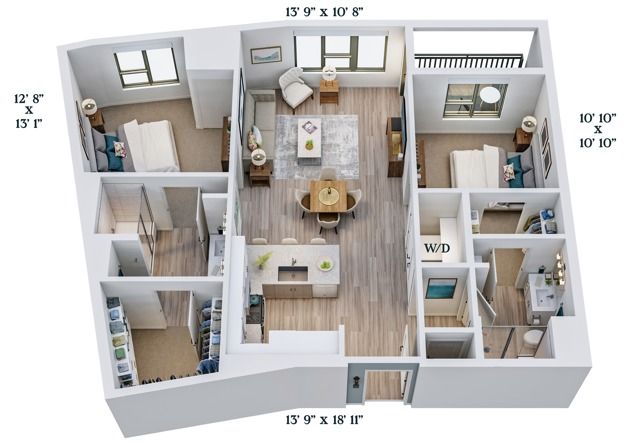 C11 | 2x2 | 1130 sq ft