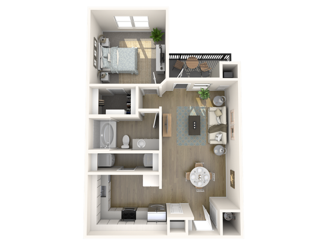 A1-A | 1x1 | 753 sq ft