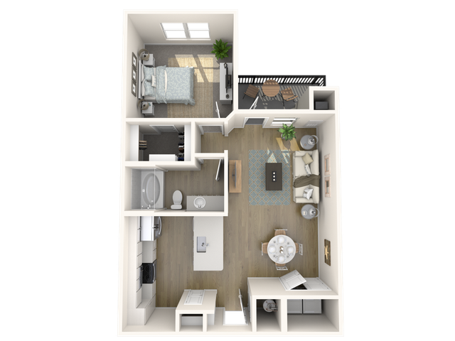 A1B | 1x1 | 753 sq ft