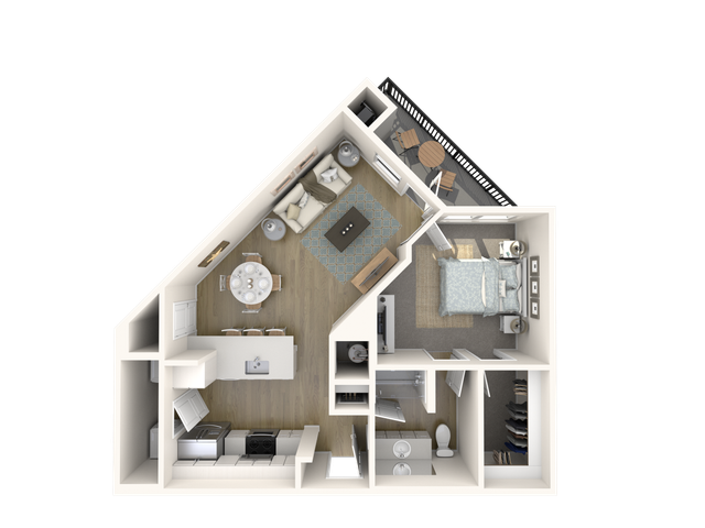 A2 | 1x1 | 781 sq ft